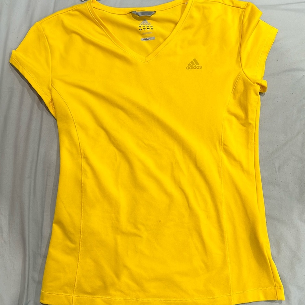 Adidas, yellow sports shirt